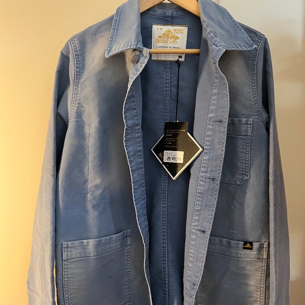 Le Mont Saint Michel Genuine Work Jacket Light Blue, size 42